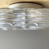 Square glass flush mounted ceiling or wall lamp