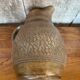Ancien pichet grès marron décor ciselé géométrique made in france vintage