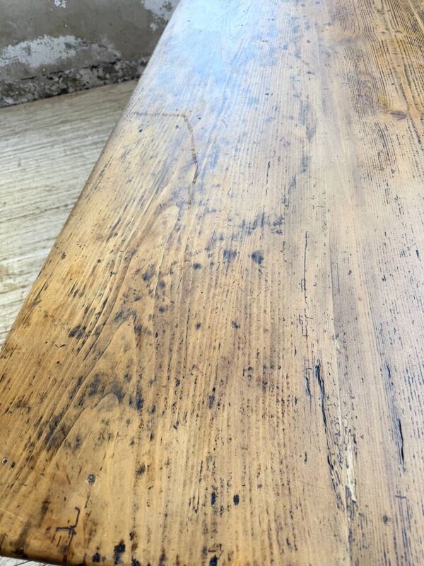 Table de ferme pin et chêne + noyer 1950