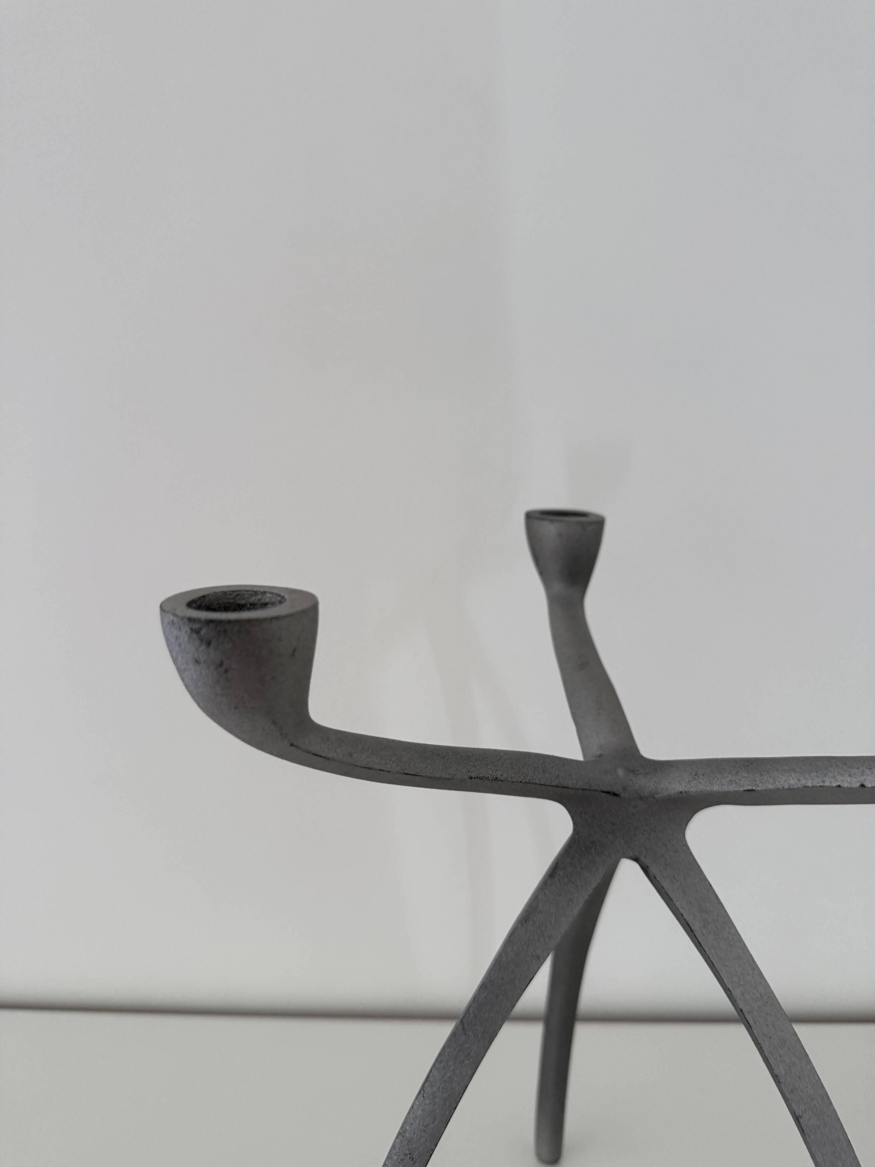Bougeoir, chandelier tripode "Spider" space age starck eames 80s design