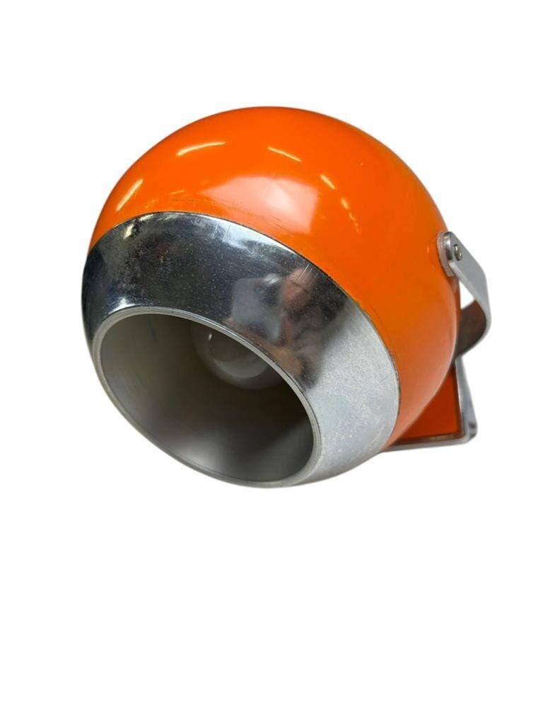 Vintage Space Age wall light orange/chrome ball
