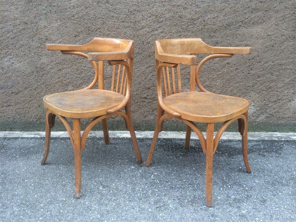 Pair of chairs baumann administrative french furniture