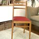 Set of 5 vintage chairs - Beech wood - Faux leather - 1950s