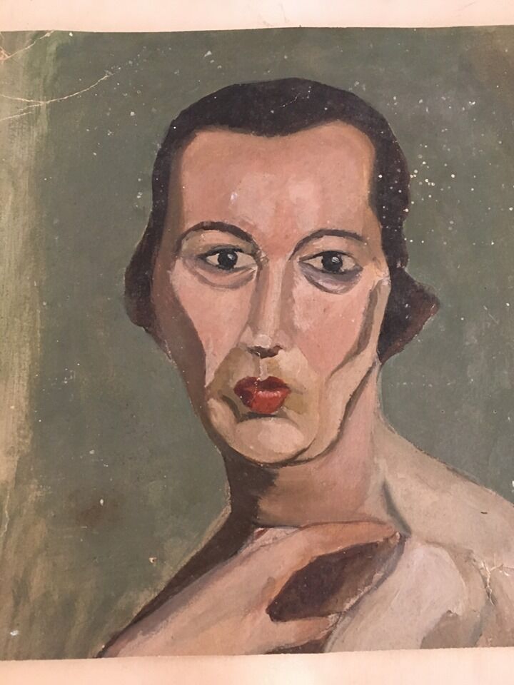 Old oil portrait
