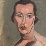 Old oil portrait
