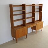 Vintage oak standing wall unit