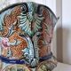 Antique ceramic macetero Barbotines Onnaing Siglo XIX Art Nouveau