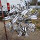 Vintage Chrome Metal Chandelier