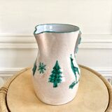 Enamelled pitcher numbered chalet or mountain décor