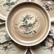 Flat plates Sarreguemines Fish Granville