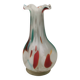 Vintage Seguso Venezia Harlequin style glass vase Italy 1970-80s.