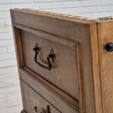 1960s, Danish drop arm sofa, furniture wool, oak wood, orginal condition.