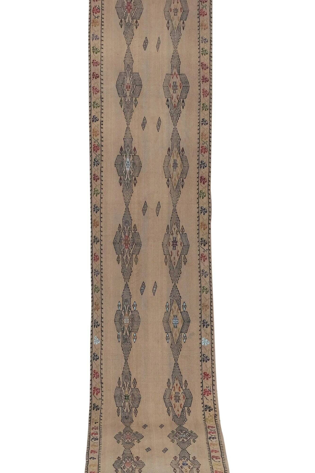 Tapis de couloir turc vintage 78x406 cm