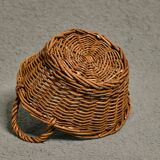 Small vintage wicker storage basket