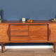 Retro teak 1960s long mid century sideboard by jentique
