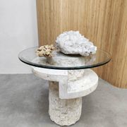 Vintage Mactan stone coffee table Magnussen Ponte 1980