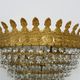 Pair of vintage wall lamps double lights with glass and brass grapevines. Year 70 80