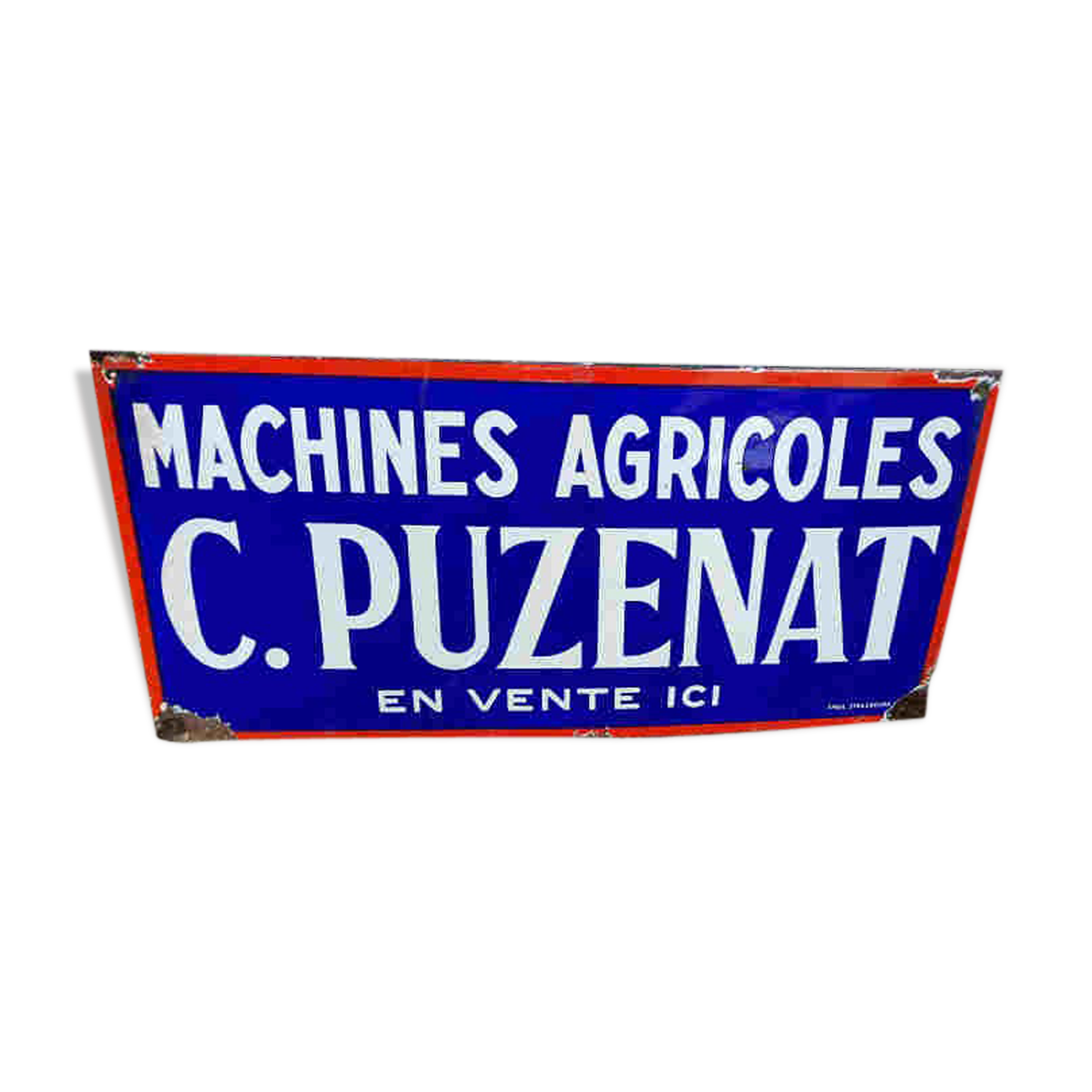 Enamelled plate Puzenat.