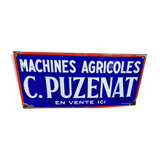 Enamelled plate Puzenat.