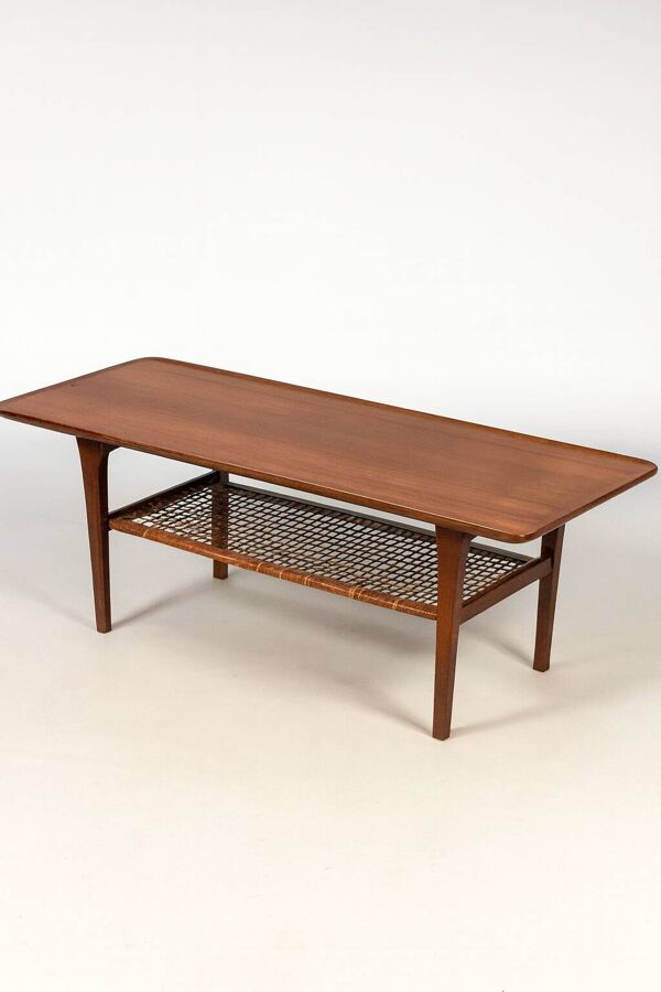 Table basse danoise teck 1960s Møbelintarsia – Danish Furniture Control