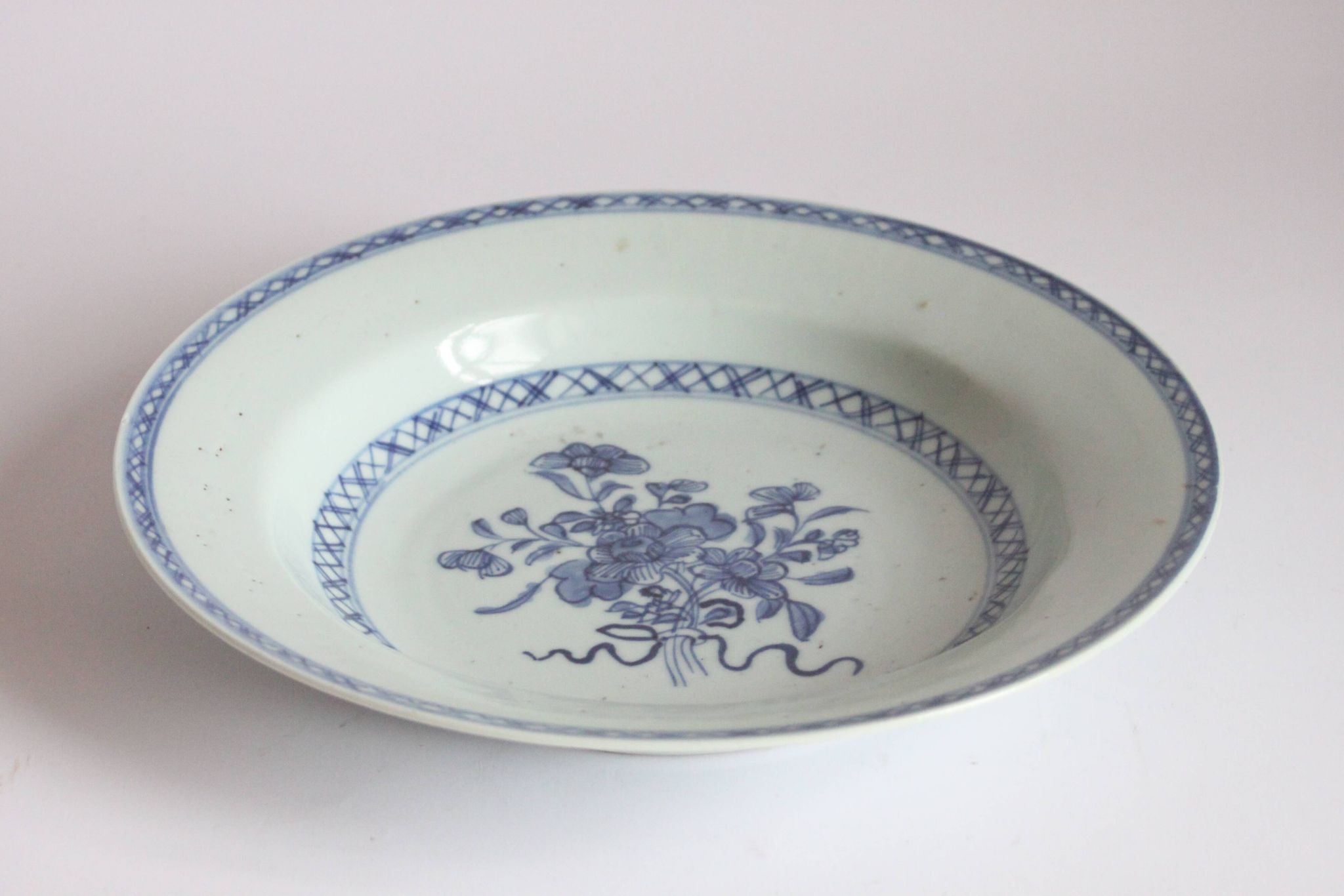 Assiette en porcelaine d'exportation Qianlong, Chine 18e