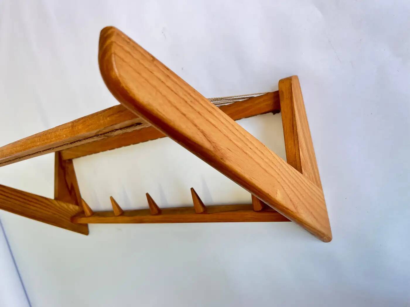 Midcentury wooden design wall coat rack by ÚLUV - Czechoslovakia, 1960s