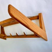Midcentury wooden design wall coat rack by ÚLUV - Czechoslovakia, 1960s