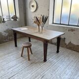 Solid oak farmhouse table 185cm