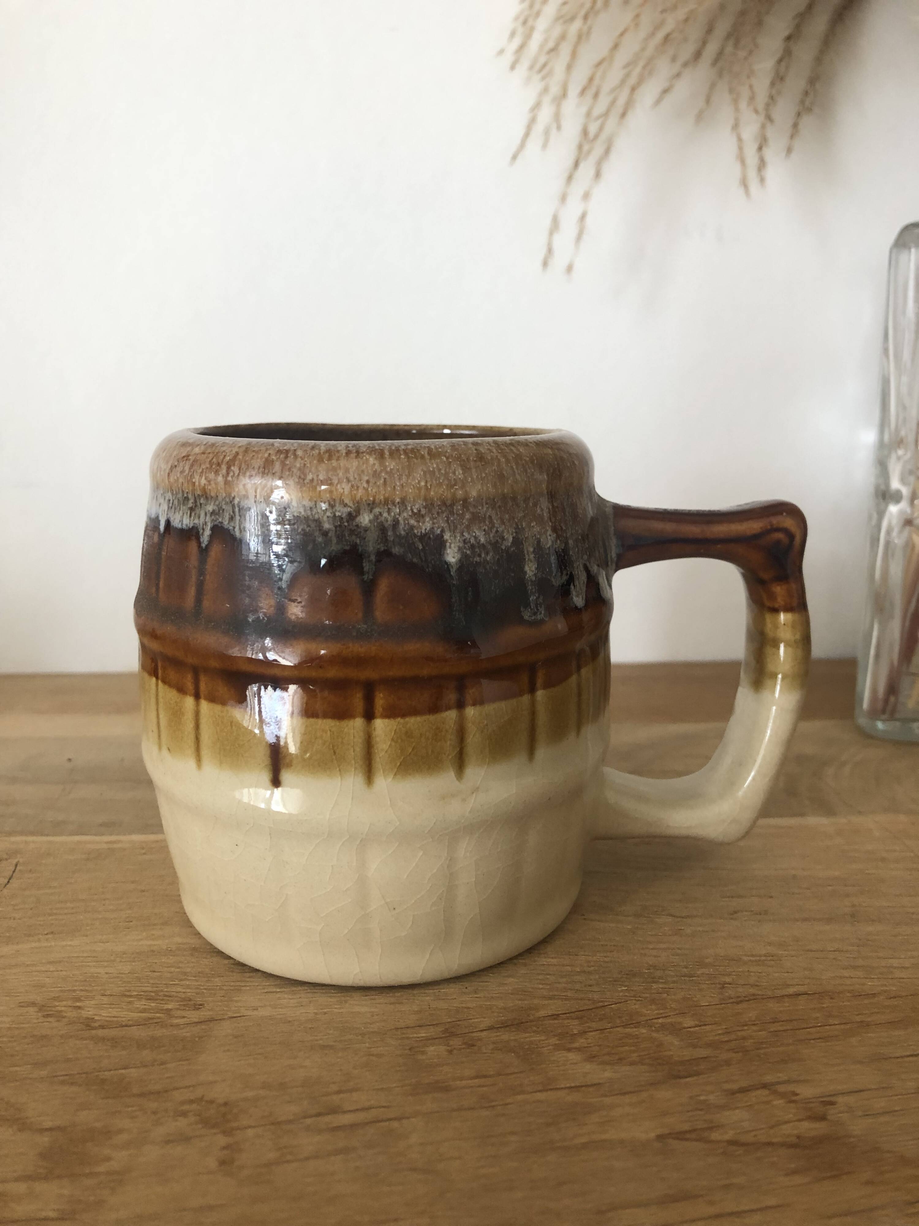 Vintage small brown mug