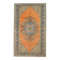6x9 Vintage Peach Color Blue Medallion Handmade Vintage Rug, 175x290 Cm