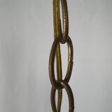 Lustre en verre travaillé et laiton