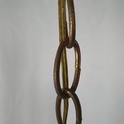 Lustre en verre travaillé et laiton