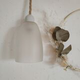 Old opaque glass hand lamp