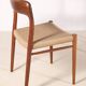 4x Niels O. Møller Dining Chair Model 75 in Teak, 1960s Denmark