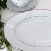 3 white porcelain plates