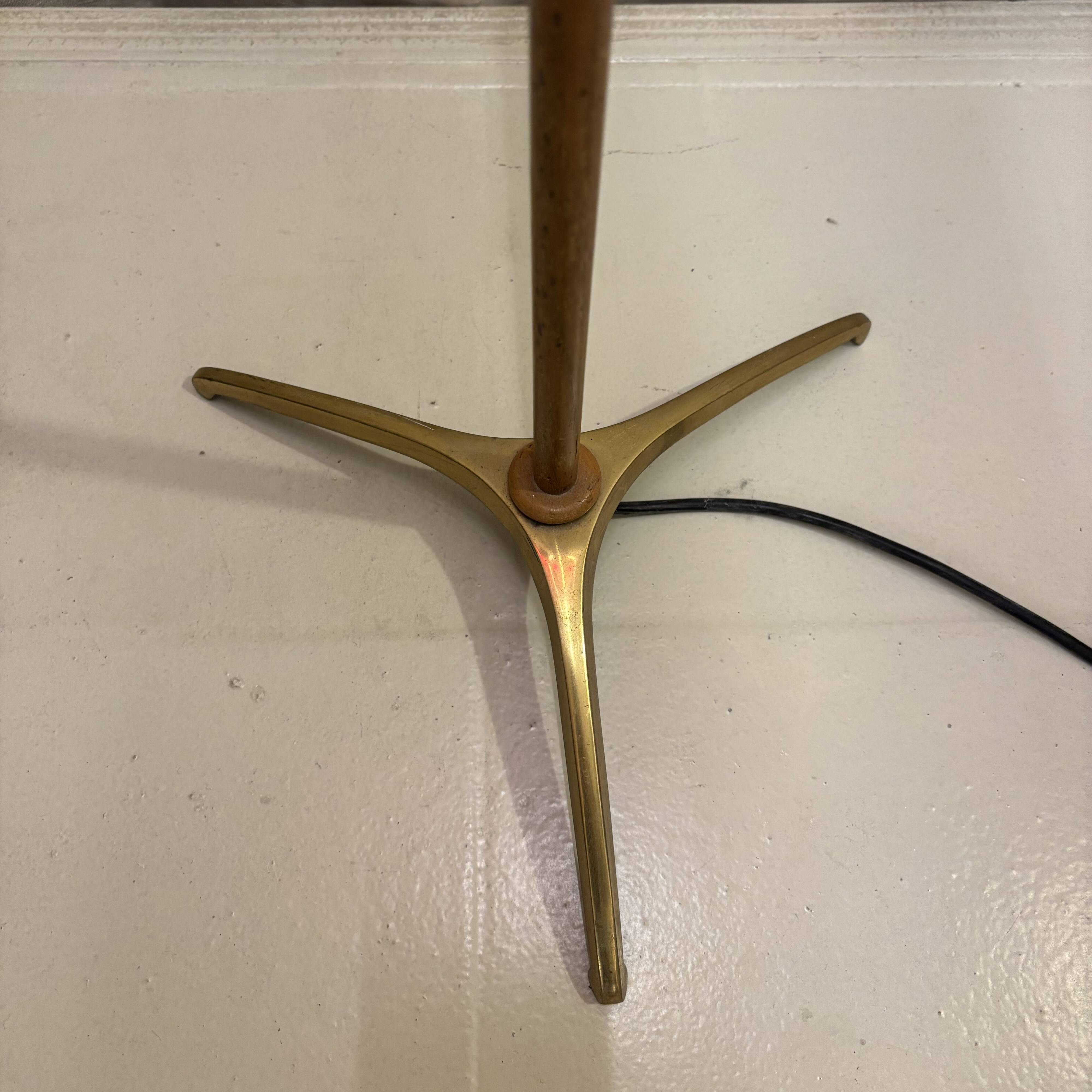 1960s Italian brass floor lamp