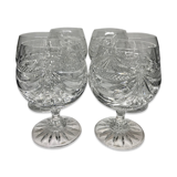 6 crystal cognac glasses