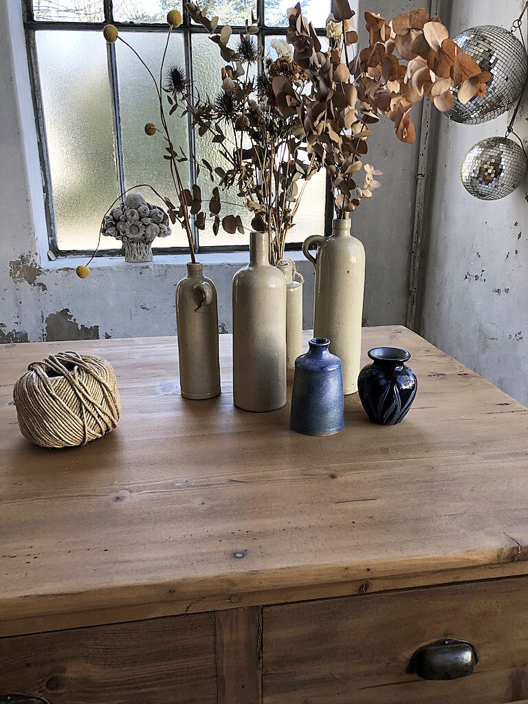 Blue handmade vase
