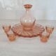 Jug and 4 glasses on Rosaline tray / Liqueur service