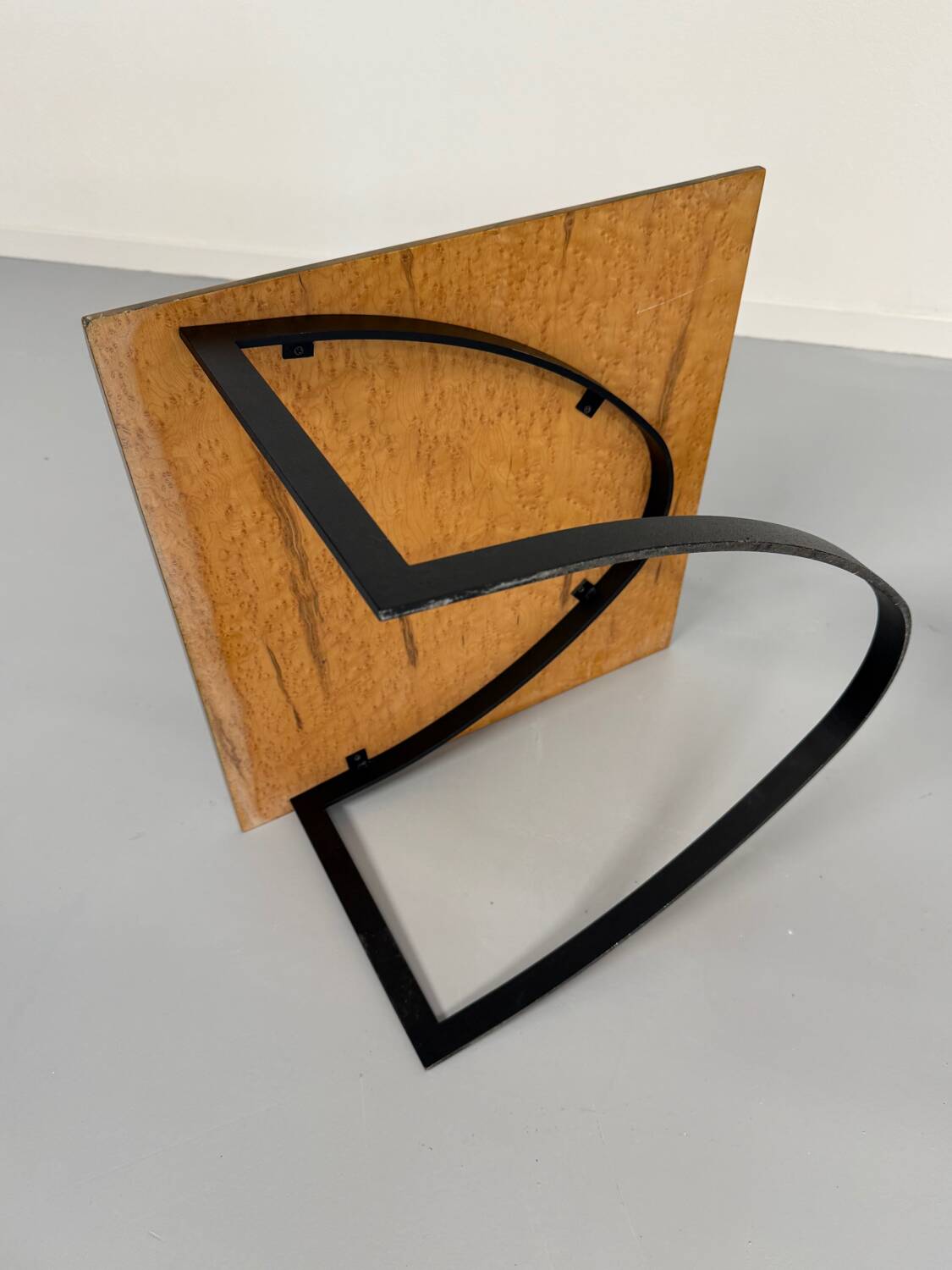 Vintage Italian design geometric marquetry nesting coffee table