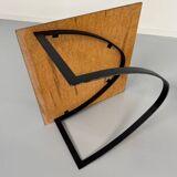 Table basse gigogne marqueterie géométrique design italien vintage