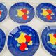 Vintage Hand-Painted Porcelain Fruit Plates, China, 1950s, Set of 8