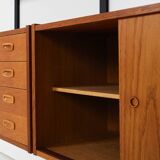 Oak system library, PS system, Danish design, 1960s, production: Rander