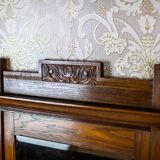 Vintage Floor Mirror in Light Brown Oak Frame, 1950s