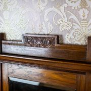 Vintage Floor Mirror in Light Brown Oak Frame, 1950s