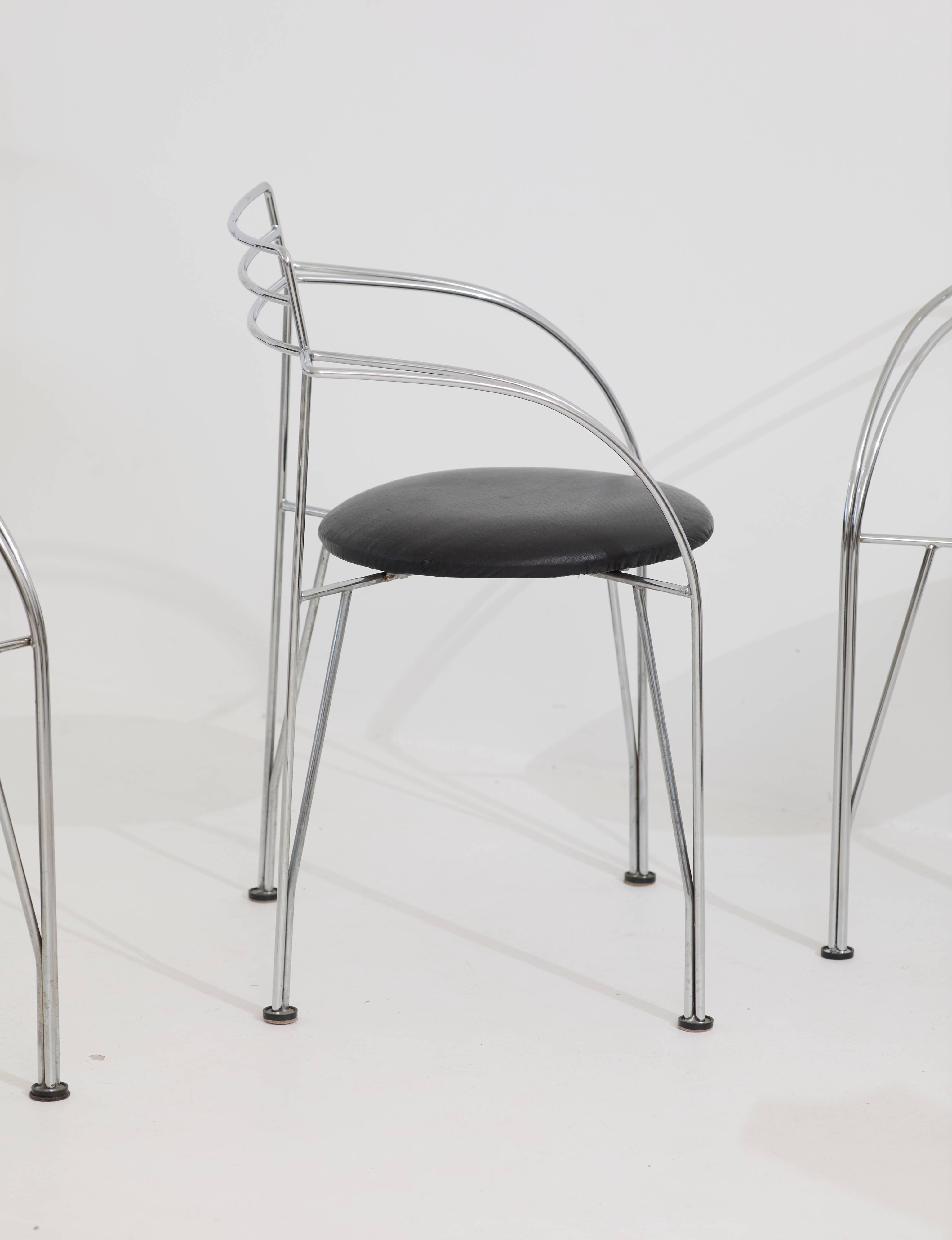 4 Silver Moon Chairs / Armchairs by Pascal Mourgue for Fermob 1980