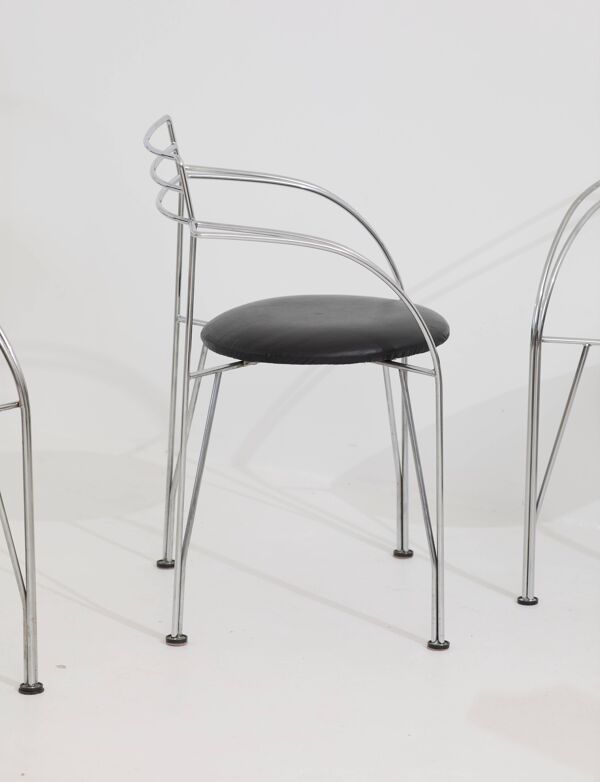 4 Chaises / Fauteuils Lune d’Argent par Pascal Mourgue pour Fermob 1980