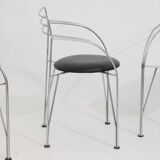 4 Silver Moon Chairs / Armchairs by Pascal Mourgue for Fermob 1980