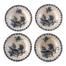 4 opaque Gien porcelain plates with thistle pattern