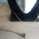 Antique-headed black marble lamp 1970/80